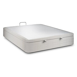 Sommeil de plomb Sommier coffre velours - Gris clair