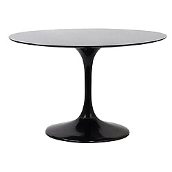 ICONIK INTERIOR Table à Manger Ronde - 120 cm - Tulip Noir