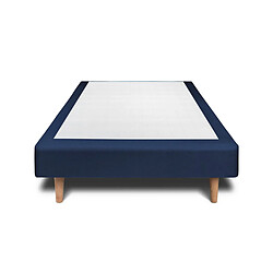 Sommeil de plomb Sommier Tapissier Velours Bleu 100x200 cm