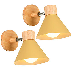 Stoex Applique murale rétro jaune