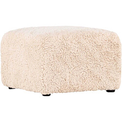 Vind Pouf Frankie en Tissu Doux - Beige