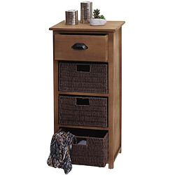 Decoshop26 Commode en bois - Marron foncé