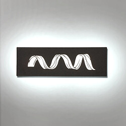 Stoex Applique Vague Moderne - Noir Applique murale LED - Fer et acrylique, 6000K, 28 cm de hauteur, écoénergétique