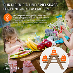 Acheter ML-Design Ensemble de jeu pour enfants bois marron 4 places table de pique-nique + 2 bancs