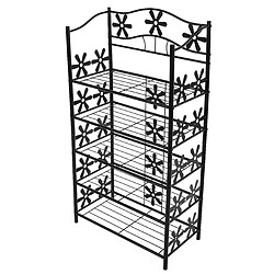 decoshop26 Étagère bibliothèque rangement métal noir