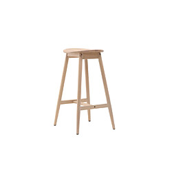 Vind tabouret de bar Orust hévéa - Bois clair pas cher