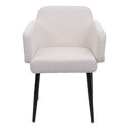 Acheter decoshop26 Chaise avec accoudoirs - Crème