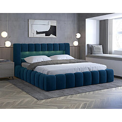 Bestmobilier Cleo Lit Coffre Led 160x200 cm