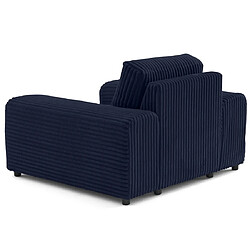 Avis Lisa Design Garance Fauteuil en velours côtelé - Bleu