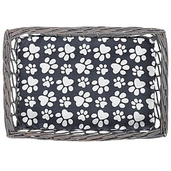 Avis Helloshop26 Maison pour animaux en saule - Gris