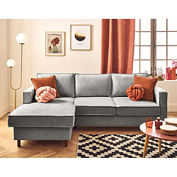 Lisa Design Jake - Canapé d'angle gauche 4 places - Gris clair