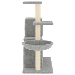 Helloshop26 Arbre à chat 83 cm Gris Clair