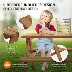 Avis ML-Design Ensemble de jeu pour enfants bois marron 4 places table de pique-nique + 2 bancs