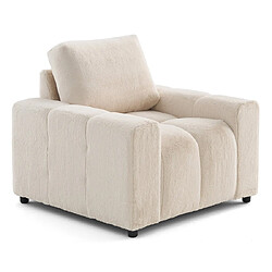 Fauteuil Lisa Design Crocus - Fausse fourrure Beige