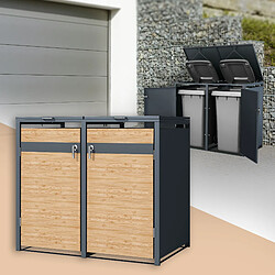 ML-Design ML Design Abri poubelles anthracite - 2 places