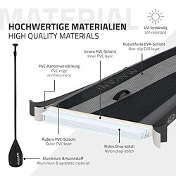 Acheter Ecd Germany Stand up paddle board gonflable Makani avec sac pompe á air pagaie noir 320 cm