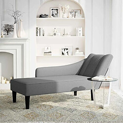 Fauteuil long avec accoudoir vidaXL gris foncé