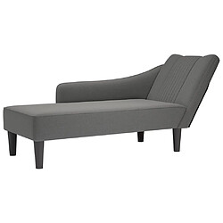 Fauteuil long avec accoudoir vidaXL gris foncé
