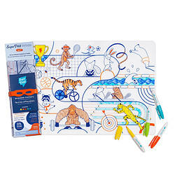 Super Petit super_petit Set coloriage réutilisable Sport Olympique