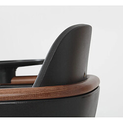 Micuna Chaise haute bébé Ovo Luxe - Gris et acajou