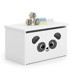 Kobi Coffre à jouets Daria panda - Blanc