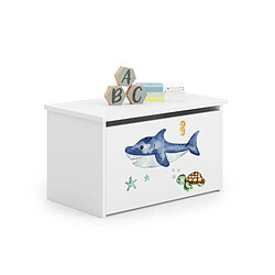 Kobi Coffre à jouets Daria requin - Bleu