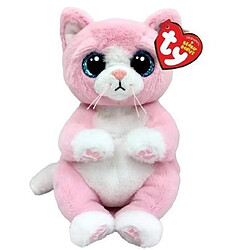Ty peluche chat Beanie Bellies - Rose