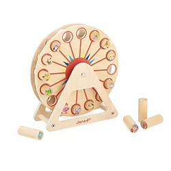 Juratoys-Janod Grande Roue en Folie Jeu de société en bois - Pour 2 joueurs - Développe agilité et stratégie - Inspiré des foires