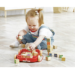 Hape Chariot a roulettes avec blocs empilables
