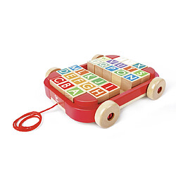 Hape Chariot a roulettes avec blocs empilables