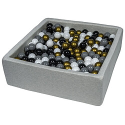 Velinda Piscine à balles pour enfant - Noir