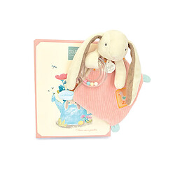 Doudou et compagnie doudou hochet lapin Ciboulette - Rose