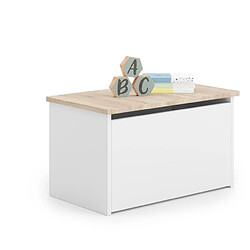 Kobi Coffre à jouets Daria - Blanc chêne