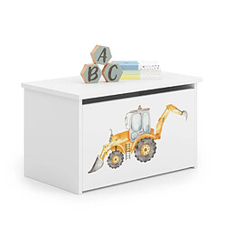 Kobi Coffre à jouets Daria tracteur - Orange