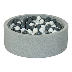 Velinda Piscine à balles pour enfant - Blanc/Gris