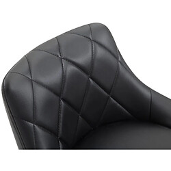 Acheter Lot de 2 tabourets de bar similicuir - Noir