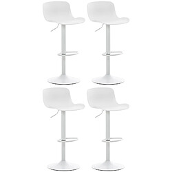 Lot de 4 tabourets de bar Almada - Blanc