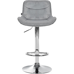 Avis Lot de 2 tabourets de bar velours - Gris