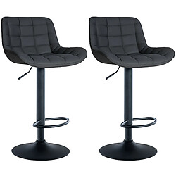 Lot de 2 tabourets de bar Tover - Noir