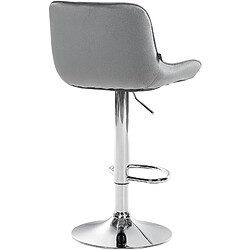 Lot de 2 tabourets de bar velours - Gris pas cher
