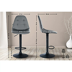 Tabouret de bar Elmore - Gris