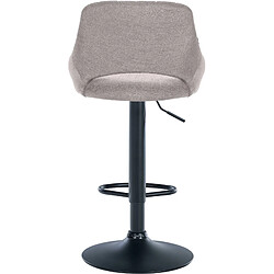 Lot de 2 tabourets de bar tissu - Gris pas cher
