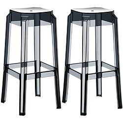 Lot de 2 tabourets Fox - Transparent