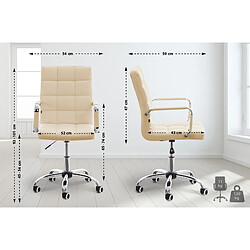 Chaise de bureau Deli V2 - Crème