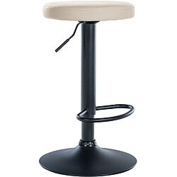 Tabouret de bar similicuir - Crème