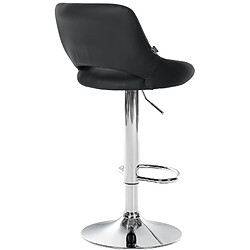 Lot de 2 tabourets de bar simili cuir - Noir pas cher