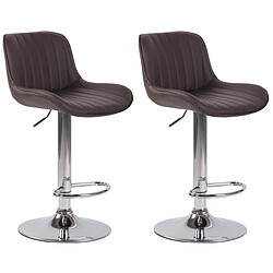 Lot de 2 tabourets de bar - Marron