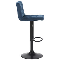 Acheter Lot de 4 tabourets de bar en velours - Bleu
