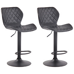 Lot de 2 tabourets de bar - Noir