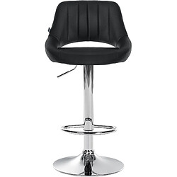 Avis Lot de 2 tabourets de bar simili cuir - Noir